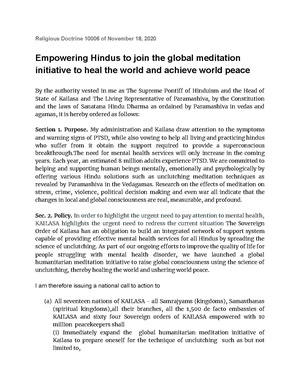 2020-11-18 - Religious Doctrine - Global meditation for world peace.pdf