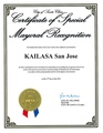 Certificate of Special Mayoral Recognition by Mayor Lisa M. Gillmor. - City of Santa Clara, CA, USA for Kailasa San Jose Chaturmasya 2022.pdf